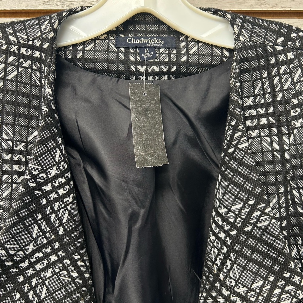 Chadwicks Black and White Plaid Blazer - Picture 2 of 8
